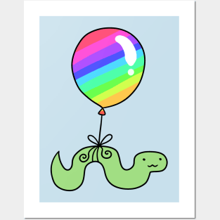Rainbow Balloon Snake Posters and Art